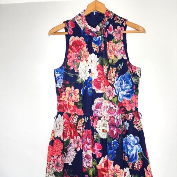 princess polly baby blue dress Jessica Howard Pink & Blue Floral Maxi Dress Women's Size 10